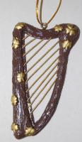 SHAMROCK HARP ORNAMENTS 3 PC SET